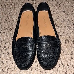 Coach Black Leather Women's Loafers